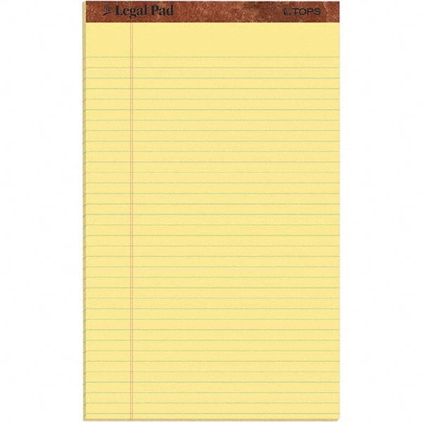 TOPS - Note Pads, Writing Pads & Notebooks Writing Pads & Notebook Type: Writing Pad Size: 8-1/2 x 14 - Makers Industrial Supply