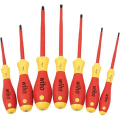 Wiha - Screwdriver Sets Screwdriver Types Included: Insulated Slotted; Phillips; Square Number of Pieces: 7 - Makers Industrial Supply