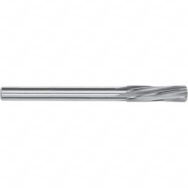 Magafor - 5.9mm Solid Carbide Chucking Reamer - Spiral Flute, 5mm Straight Shank, 22mm Flute Length, 63mm OAL - Makers Industrial Supply