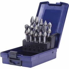 SGS Pro - Burr Sets Head Shape: Radius/Cylinder w/Endcut; Radius/Ball Nose Cylinder; Radius/Ball Nose Tree; Radius/90 Cone; Pointed Tree; Cylinder; Ball Nose Cone Tooth Style: Double Cut - Makers Industrial Supply