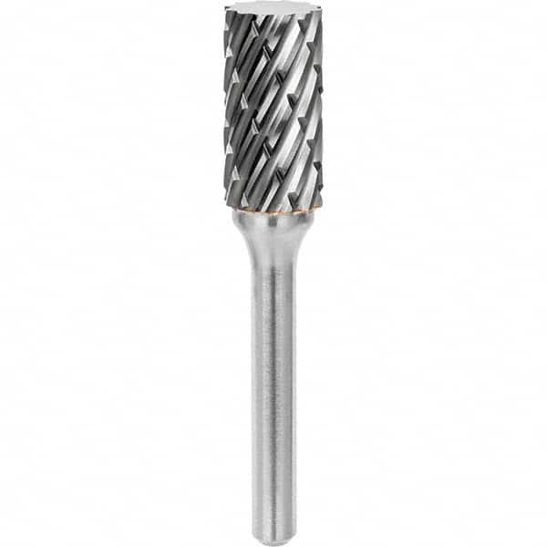 SGS Pro - 1/4" Cut Diam, 1/4" Shank Diam, Tungsten Carbide Steel Cut Cylinder Burr - Makers Industrial Supply