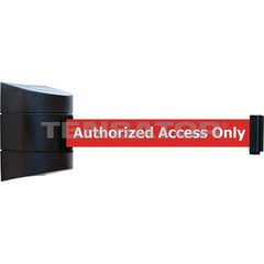 Tensator - 7-1/4" High x 4-3/4" Long x 4-3/4" Wide Magnetic Wall Mount Barrier - Black Powdercoat Finish, Black, Use with Wall Mount - Makers Industrial Supply