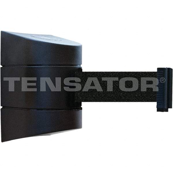 Tensator - 7-1/4" High x 4-3/4" Long x 4-3/4" Wide Magnetic Wall Mount Barrier - Black Powdercoat Finish, Black, Use with Wall Mount - Makers Industrial Supply