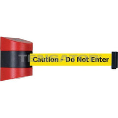 Tensator - 7-1/4" High x 4-3/4" Long x 4-3/4" Wide Magnetic Wall Mount Barrier - Red Powdercoat Finish, Red/Black, Use with Wall Mount - Makers Industrial Supply