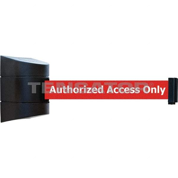 Tensator - 5-1/2" High x 3-1/4" Long x 3-1/4" Wide Magnetic Wall Mount Barrier - Metal, Black Powdercoat Finish, Black, Use with Wall Mount - Makers Industrial Supply