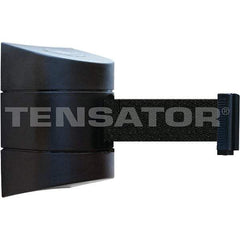 Tensator - 5-1/2" High x 3-1/4" Long x 3-1/4" Wide Magnetic Wall Mount Barrier - Metal, Black Powdercoat Finish, Black, Use with Wall Mount - Makers Industrial Supply