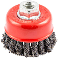 Norton - 2-3/4" Diam 5/8-11 Threaded Arbor Carbon Steel Fill Cup Brush - Makers Industrial Supply