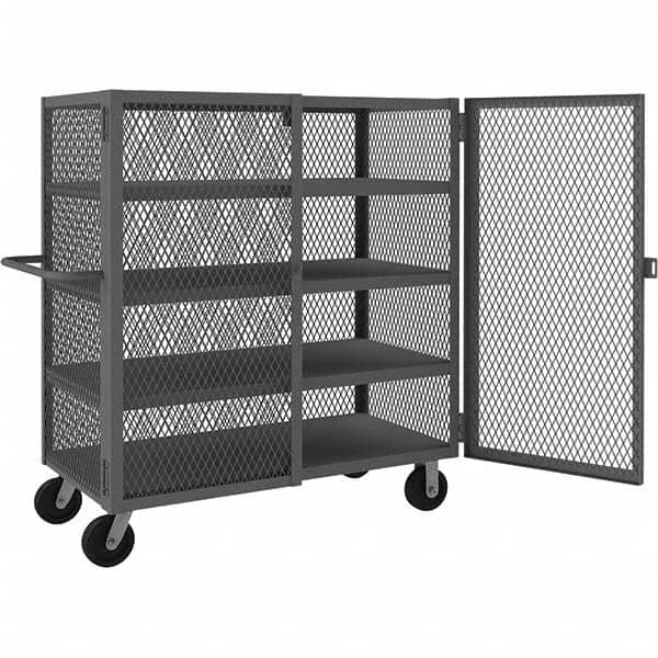 Durham - 2,000 Lb Capacity 4-Shelf Security Mesh Truck - Exact Industrial Supply