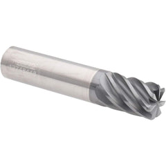 Corner Radius End Mill: 1/2″ Dia, 3/4″ LOC, 0.06″ Radius, 7 Flutes, Solid Carbide 2-1/2″ OAL, 1/2″ Shank Dia, 38 ° Helix, AlTiCrN Coated, Corner Radius End, Series HS