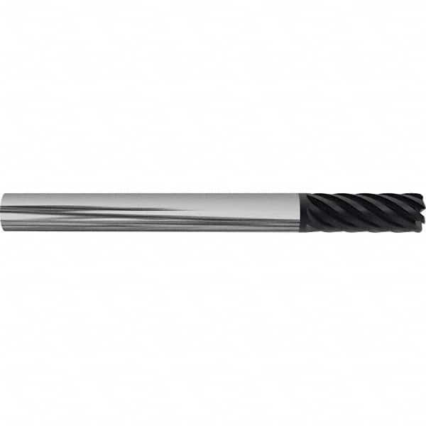 Accupro - 3/8" Diam 7 Flute Solid Carbide 0.02" Corner Radius End Mill - Makers Industrial Supply