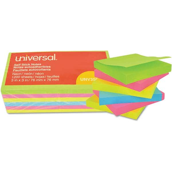 UNIVERSAL - Note Pads, Writing Pads & Notebooks Writing Pads & Notebook Type: Self-Stick Notes Size: 3 x 3 - Makers Industrial Supply