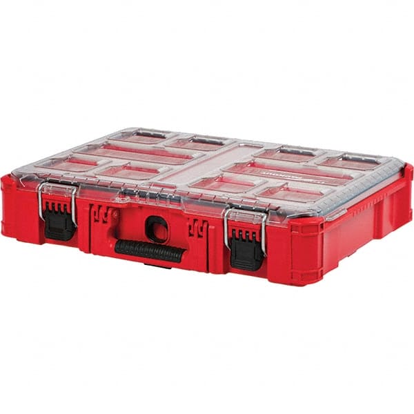 Milwaukee Tool - PACKOUT 10 Compartment Red Small Parts Organizer - Makers Industrial Supply