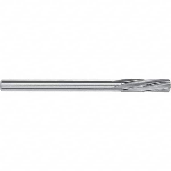 Magafor - 9.96mm Solid Carbide 6 Flute Chucking Reamer - Spiral Flute, 10mm Straight Shank, 38mm Flute Length, 133mm OAL - Makers Industrial Supply