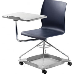 NPS - Swivel & Adjustable Office Chairs   Type: Mobile Tablet Chair    Color: Blue - Makers Industrial Supply