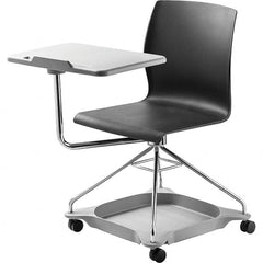 NPS - Swivel & Adjustable Office Chairs   Type: Mobile Tablet Chair    Color: Black - Makers Industrial Supply