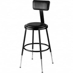 NPS - Swivel & Adjustable Stools Type: Adjustable Height Stool Base Type: Steel - Makers Industrial Supply