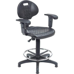 NPS - Swivel & Adjustable Stools Type: Adjustable Height Swivel Stool Base Type: Steel - Makers Industrial Supply