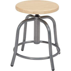 NPS - Swivel & Adjustable Stools Type: Adjustable Height Swivel Stool Base Type: Steel - Makers Industrial Supply