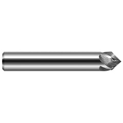 Harvey Tool - 1/2" Diam 120°/60° 2-Flute Single End Solid Carbide Chamfer Mill - Exact Industrial Supply