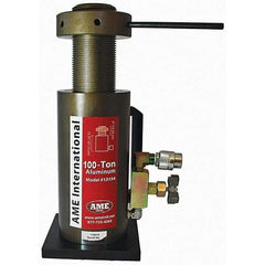 AME International - Portable Hydraulic Cylinders Type: Single Acting Load Capacity (Ton): 100 (Inch) - Makers Industrial Supply