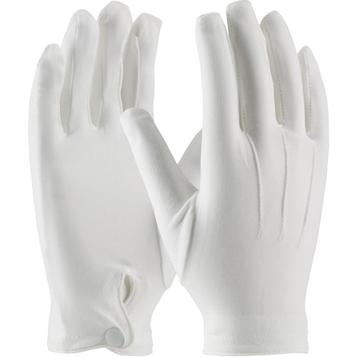 ‎130-650WM Gloves - Cabaret 100% Stretch Nylon Dress Glove - White - Snap Closure - Men's - Exact Industrial Supply