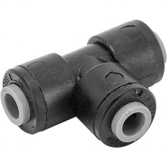 Parker - Plastic Push-To-Connect Tube Fittings Type: Union Tee Tube Outside Diameter (Inch): 3/8 x 3/8 - Makers Industrial Supply