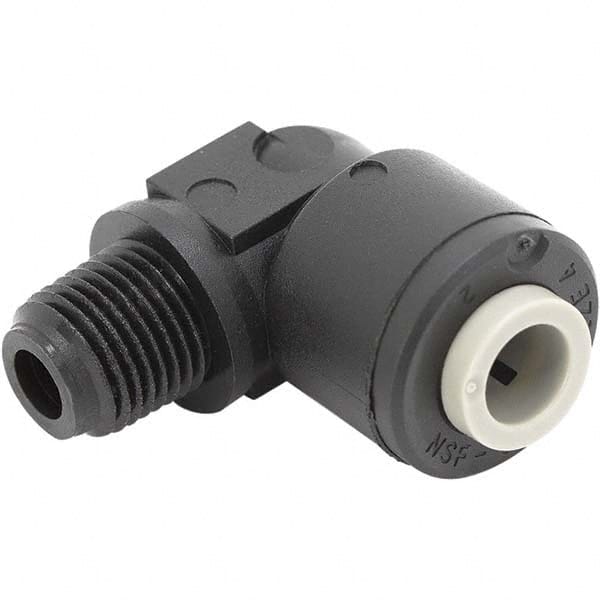 Parker - Plastic Push-To-Connect Tube Fittings Type: Male Swivel Elbow Tube Outside Diameter (Inch): 3/8 x 3/8 - Makers Industrial Supply