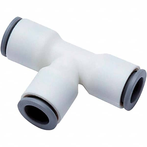 Parker - Plastic Push-To-Connect Tube Fittings Type: Union Tee Tube Outside Diameter (Inch): 1/2x3/8 - Makers Industrial Supply