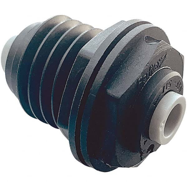 Parker - Plastic Push-To-Connect Tube Fittings Type: Bulkhead Union Tube Outside Diameter (Inch): 1/4 x 1/4 - Makers Industrial Supply