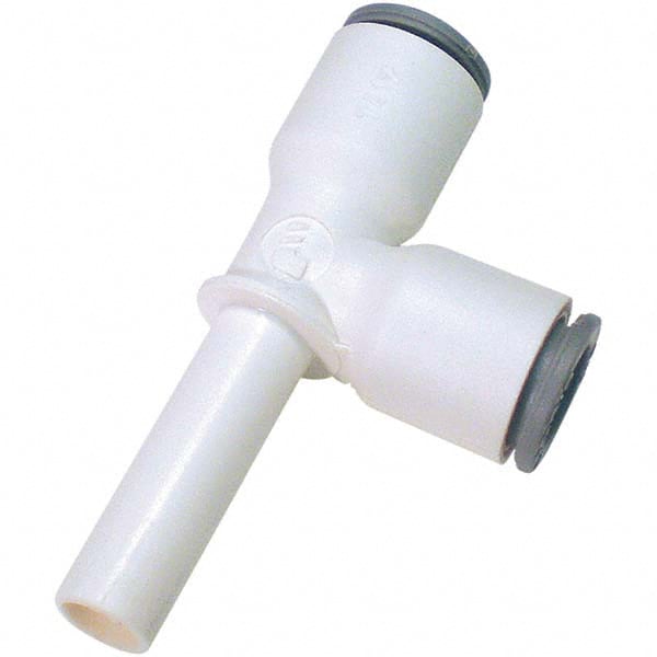 Parker - Plastic Push-To-Connect Tube Fittings Type: Plug-In Run Tee Tube Outside Diameter (Inch): 1/2 x 1/2 - Makers Industrial Supply