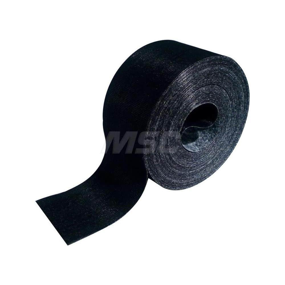 Cable Tie: 150″ Long, Black, Polyester & Polyethylene, Reusable