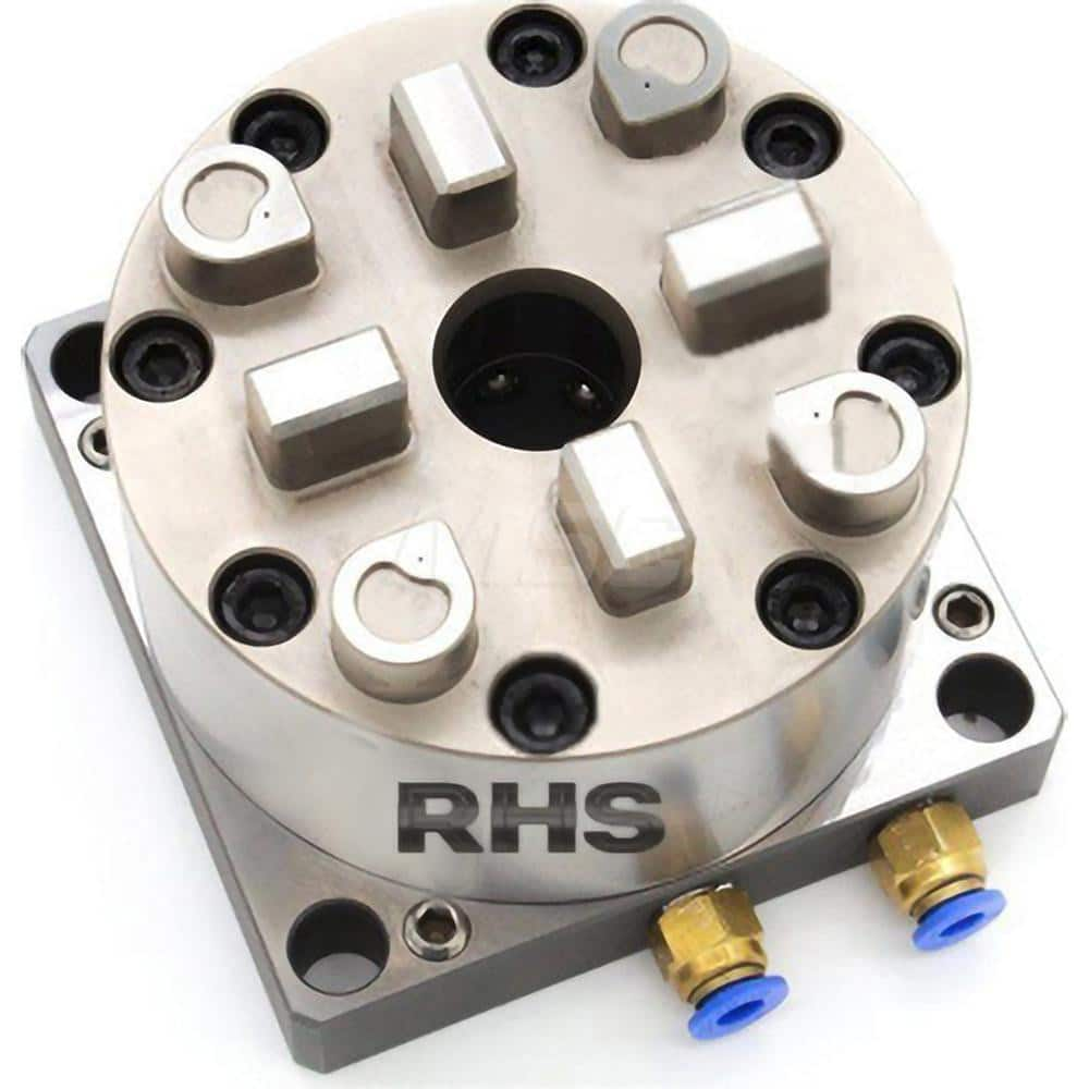 EDM Chucks; Chuck Size: 110mm x 70mm; System Compatibility: Macro; System 3R; Actuation Type: Pneumatic; Material: Stainless Steel; CNC Base: Yes; EDM Base: Yes; Clamping Force (N): 10000.00; Series/List: RHS Macro