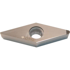 Turning Insert:  NUVCGA331 NCB100,  Cubic Boron Nitride Uncoated Finish,  Neutral,  0.0984″ Long,  0.0157″ Corner Radius,  35.0 &deg N/A Diamond,  Series  NCB100