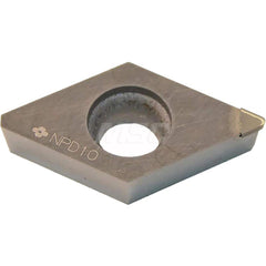 Turning Insert:  DCMA32.50.5RH NPD10,  Polycrystalline Diamond Uncoated Finish,  Neutral,  0.0866″ Long,  0.0079″ Corner Radius,  55.0 &deg N/A Diamond,  Series  NPD10