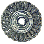 4" Diameter - 1/2-13" Arbor Hole - Knot Twist Steel Wire Straight Wheel - Makers Industrial Supply