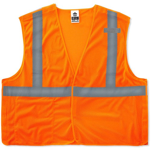 8215BA L/ XL Orange Breakaway Mesh Vest Type R Class 2 Economy - Makers Industrial Supply