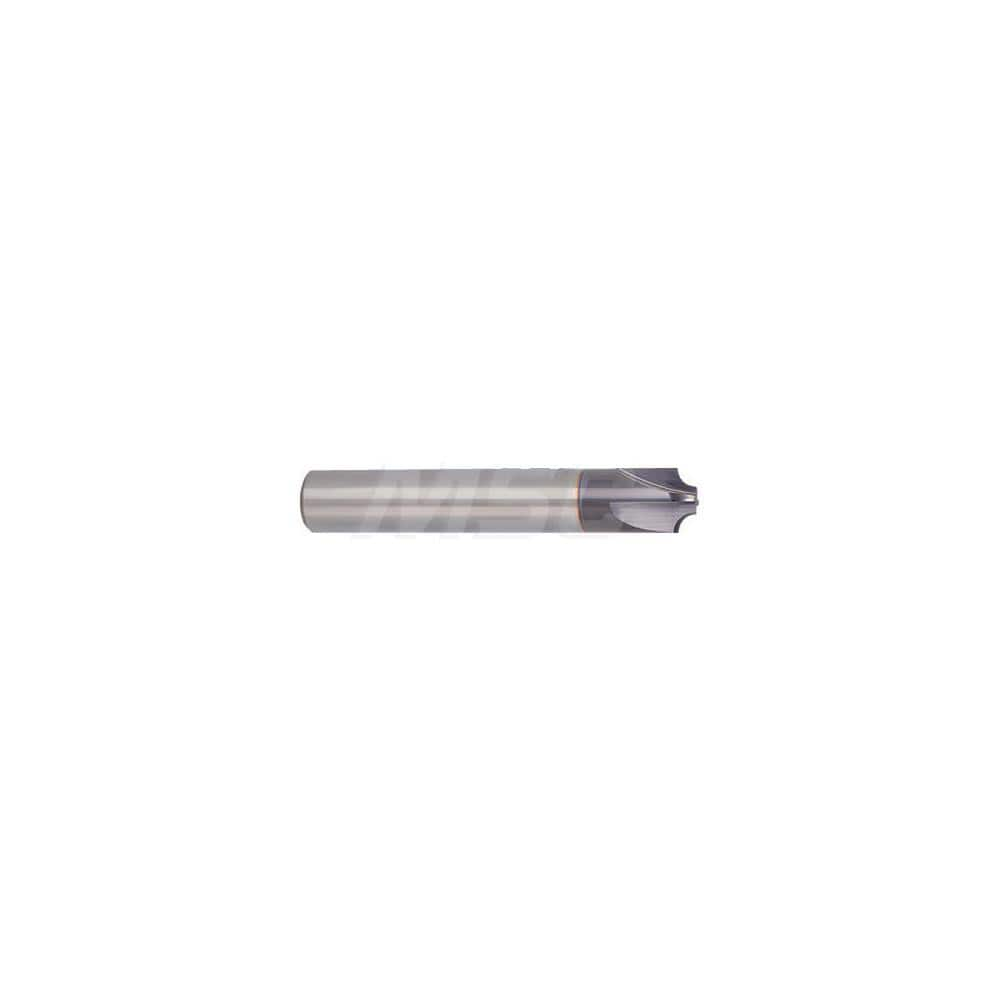 Corner Rounding End Mill: 0.0394″ Radius, 0.2362″ Diam, 4 Flutes, Solid Carbide 50″ OAL, 6″ Shank Dia, FIREX Finish, Single End