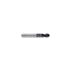 Corner Radius End Mill: 2 Flutes, Solid Carbide 35 ° Helix, Carbo Coated, Ball End, Centercutting, Series 6984