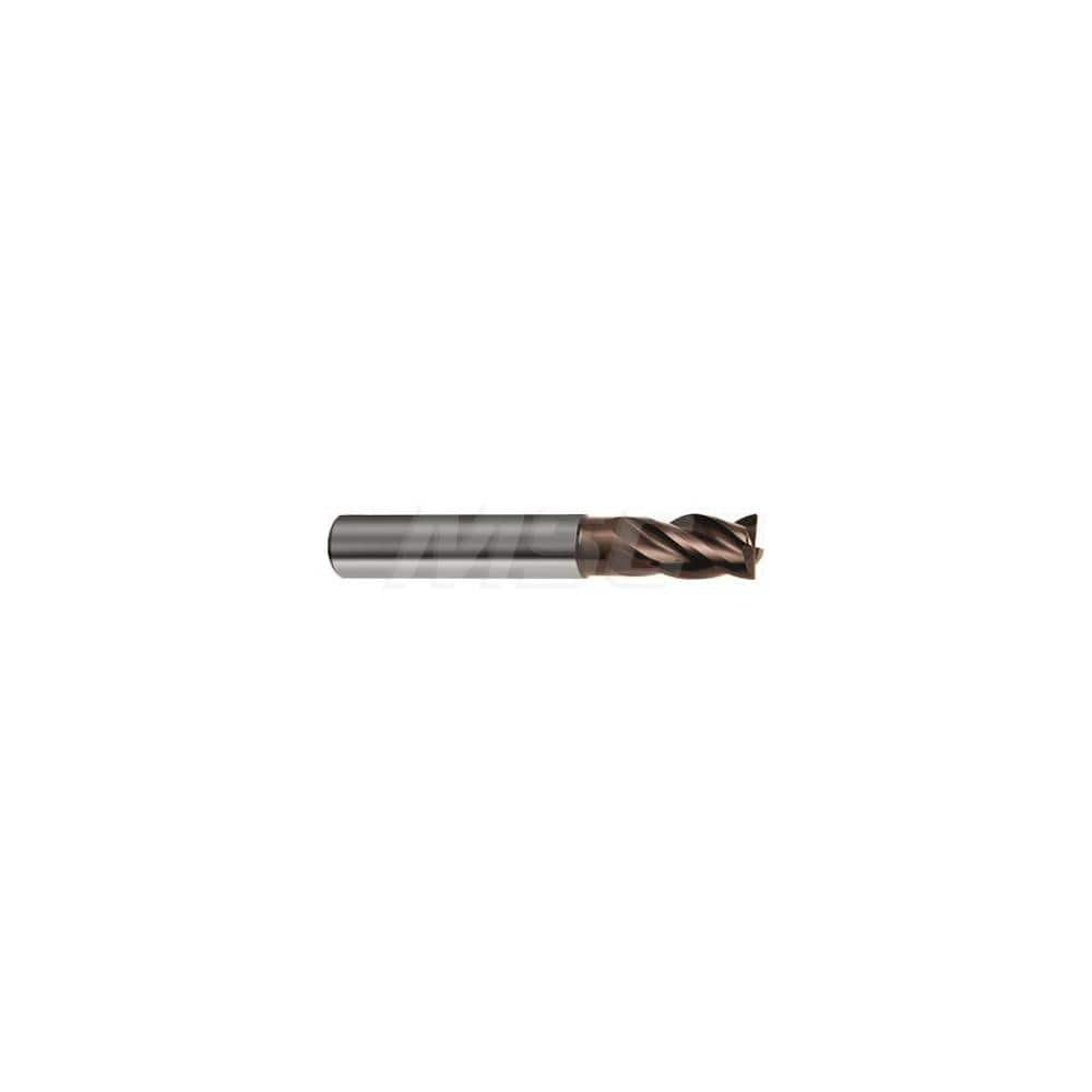 Corner Radius End Mill: 4 Flutes, Solid Carbide 36, 37 & 38 ° Helix, nano-Si Coated, Corner Chamfer End, Centercutting, Series 6803