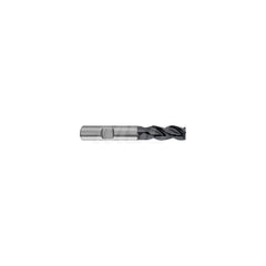 Corner Radius End Mill: 3 Flutes, Solid Carbide 39, 40 & 41 ° Helix, Carbo Coated, Corner Chamfer End, Centercutting, Series 6979