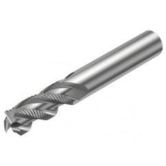 R216.33-16040-AC32U H10F 16mm 3 FL Solid Carbide End Mill - Corner chamfer w/Cylindrical Shank - Makers Industrial Supply