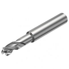 R216.33-12040-AJ16U H10F 12mm 3 FL Solid Carbide End Mill - Corner chamfer w/Cylindrical Shank - Makers Industrial Supply