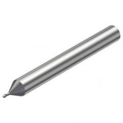 R216.42-01030-AE10G 1620 1mm 2 FL Solid Carbide Ball Nose End Mill w/Cylindrical Shank - Makers Industrial Supply