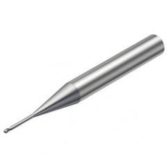 R216.42-01030-AJ10G 1620 1mm 2 FL Solid Carbide Ball Nose End Mill w/Cylindrical Shank - Makers Industrial Supply