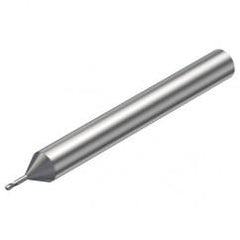 R216.42-00630-AO06G 1620 0.6mm 2 FL Solid Carbide Ball Nose End Mill w/Cylindrical Shank - Makers Industrial Supply