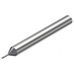 R216.42-00830-AO08G 1620 0.8mm 2 FL Solid Carbide Ball Nose End Mill w/Cylindrical Shank - Makers Industrial Supply