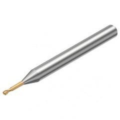 R216.42-00330-GC03G 1700 0.3mm 2 FL Solid Carbide ball nose endmill w/Cylindrical with Neck Shank - Makers Industrial Supply