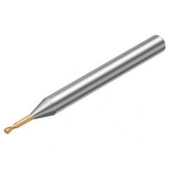 R216.42-01530-EC15G 1700 1.5mm 2 FL Solid Carbide ball nose endmill w/Cylindrical with Neck Shank - Makers Industrial Supply