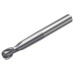 R216.62-12030-AO13G 1610 12mm 2 FL Solid Carbide Ball Nose End Mill spherical design w/Cylindrical Shank - Makers Industrial Supply