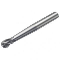 R216.64-16030-AO15G 1610 16mm 4 FL Solid Carbide Ball Nose End Mill spherical design w/Cylindrical Shank - Makers Industrial Supply